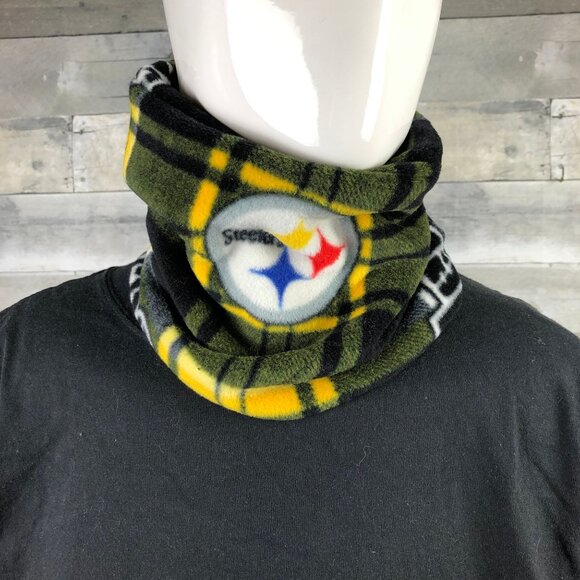 NFL Steelers Fleece Neck Warmer: Handmade Scarf Tube - Picture 2 of 10